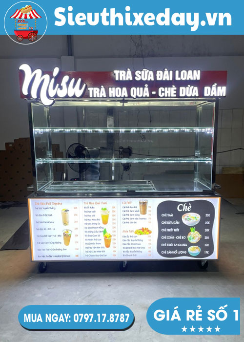 Xe Bán Chè Trà Sữa 1m8x70x2m05