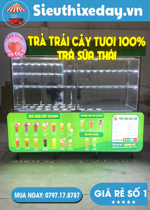 Xe Trà Sữa Trà Trái Cây 2m5x80x2m1